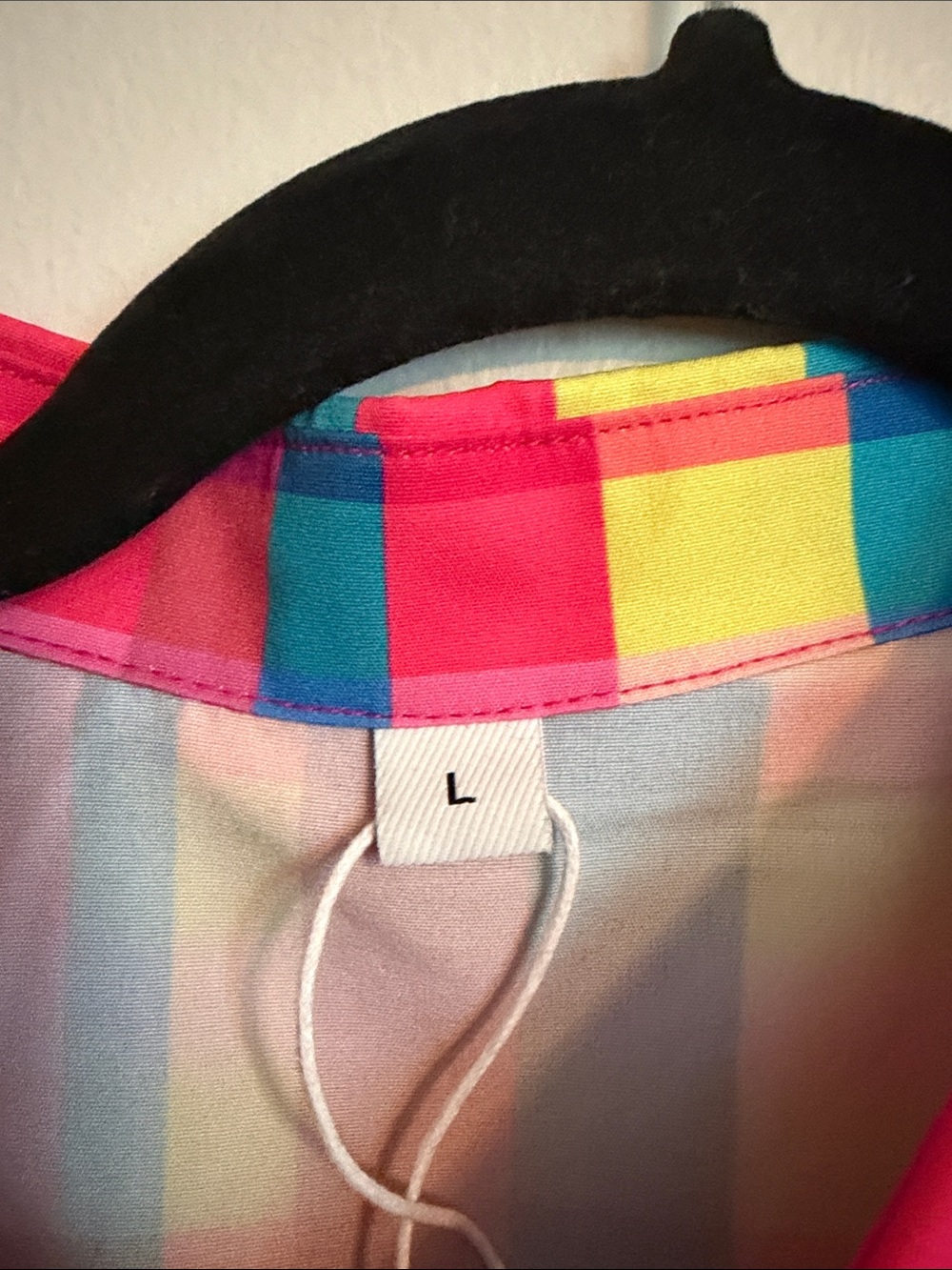 Colorful Plaid Button-up Dress - Picture 4 of 4